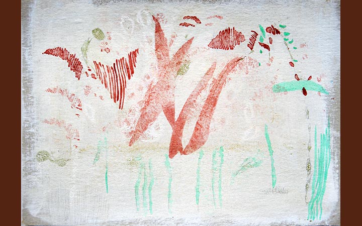 little garden II, ink, acryl, pastel, gouache, 29,7 x 21 cm