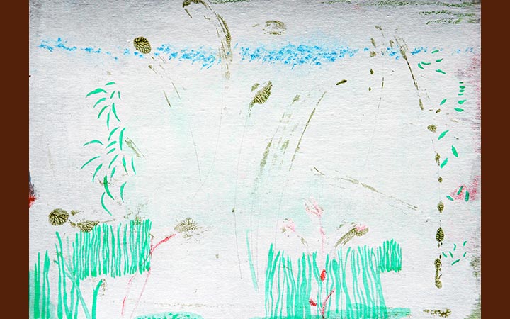 little garden III, ink, acryl, pastel, gouache, 29,7 x 21 cm